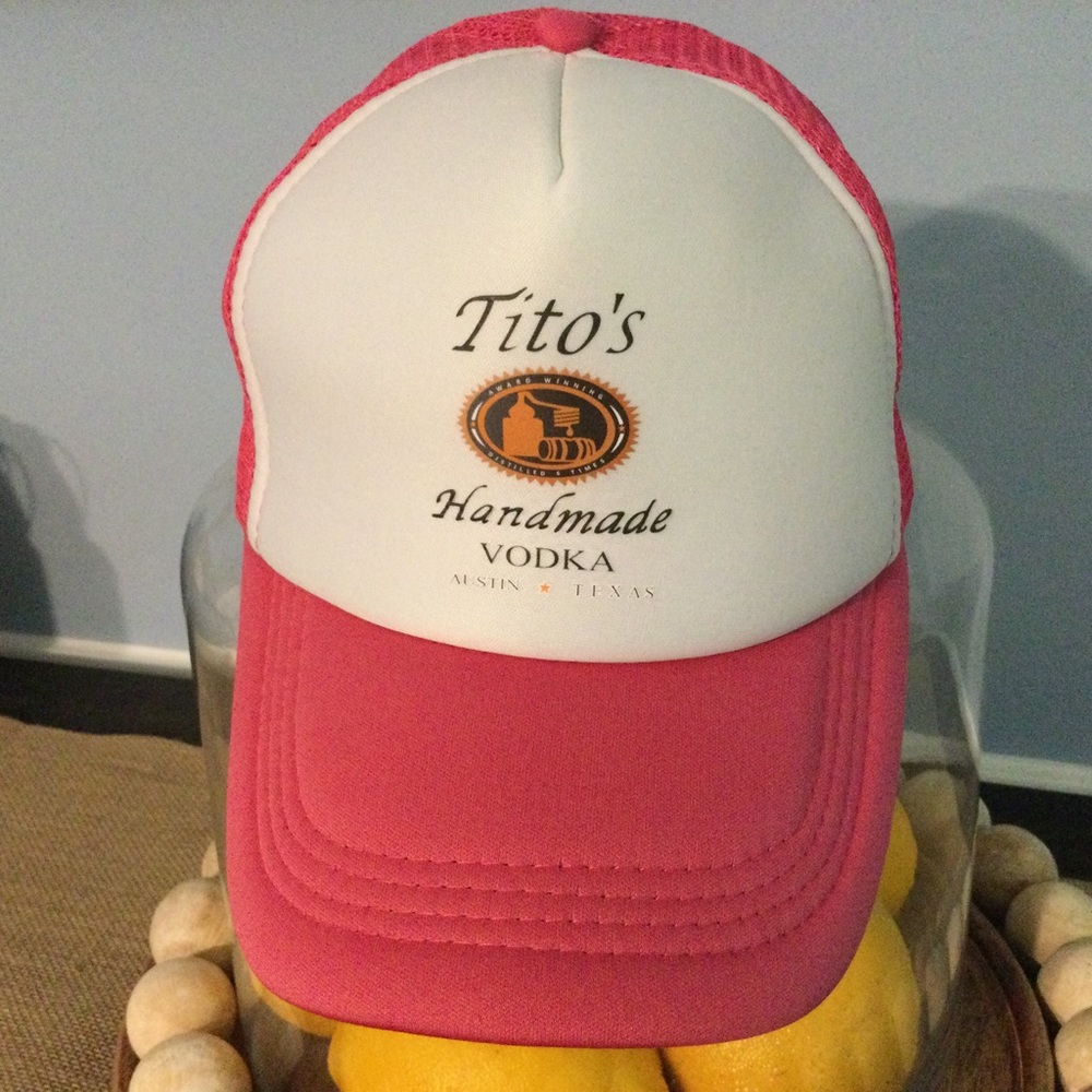 Brand New Tito’s Festival Snapback PINK Beach Hat TRUCKER HAT
